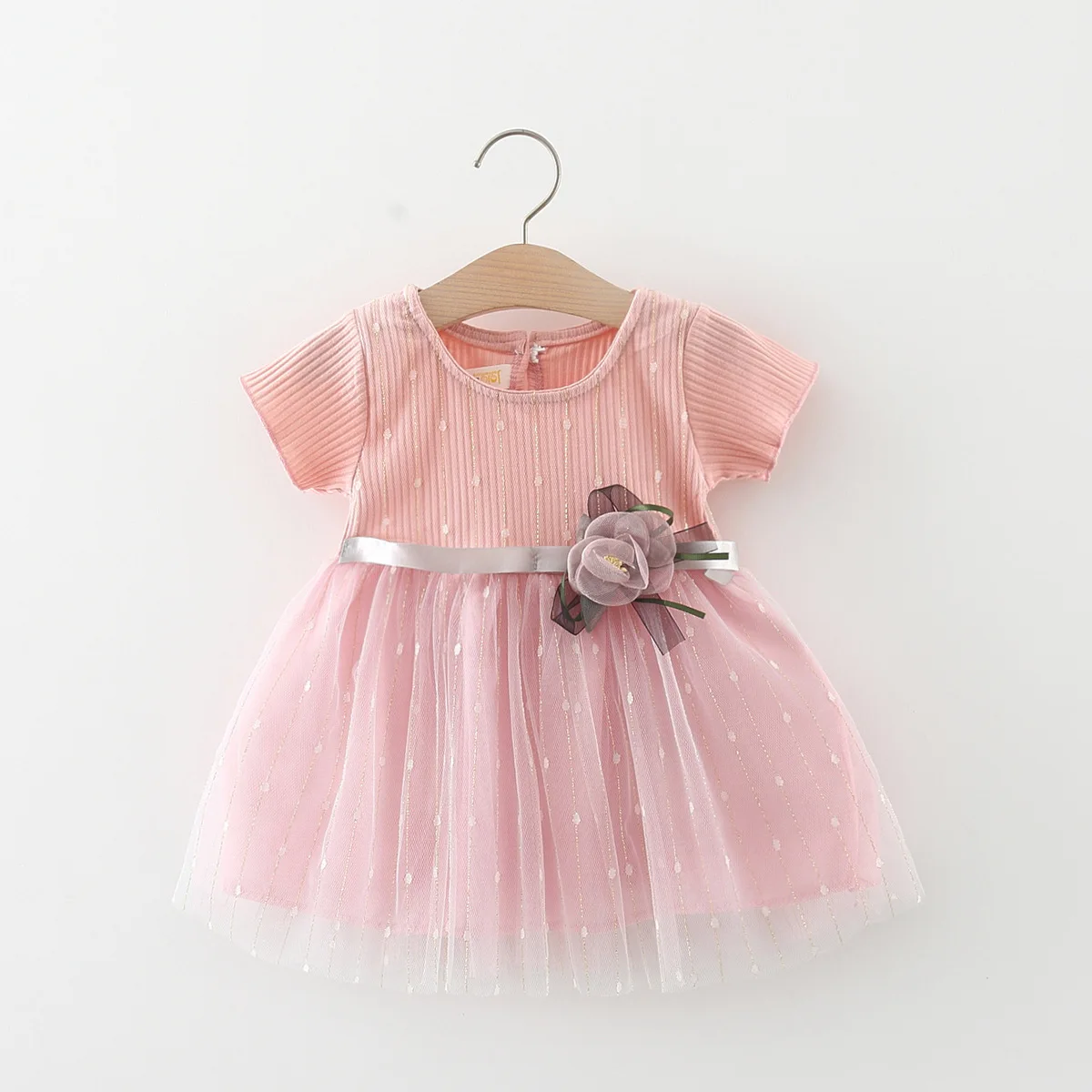 Baby Dress Girl Short Sleeve Lace Chart Princess Birthday Dress Girl Baby 0-24M Dress Casual Girl Top Children's clothing dress