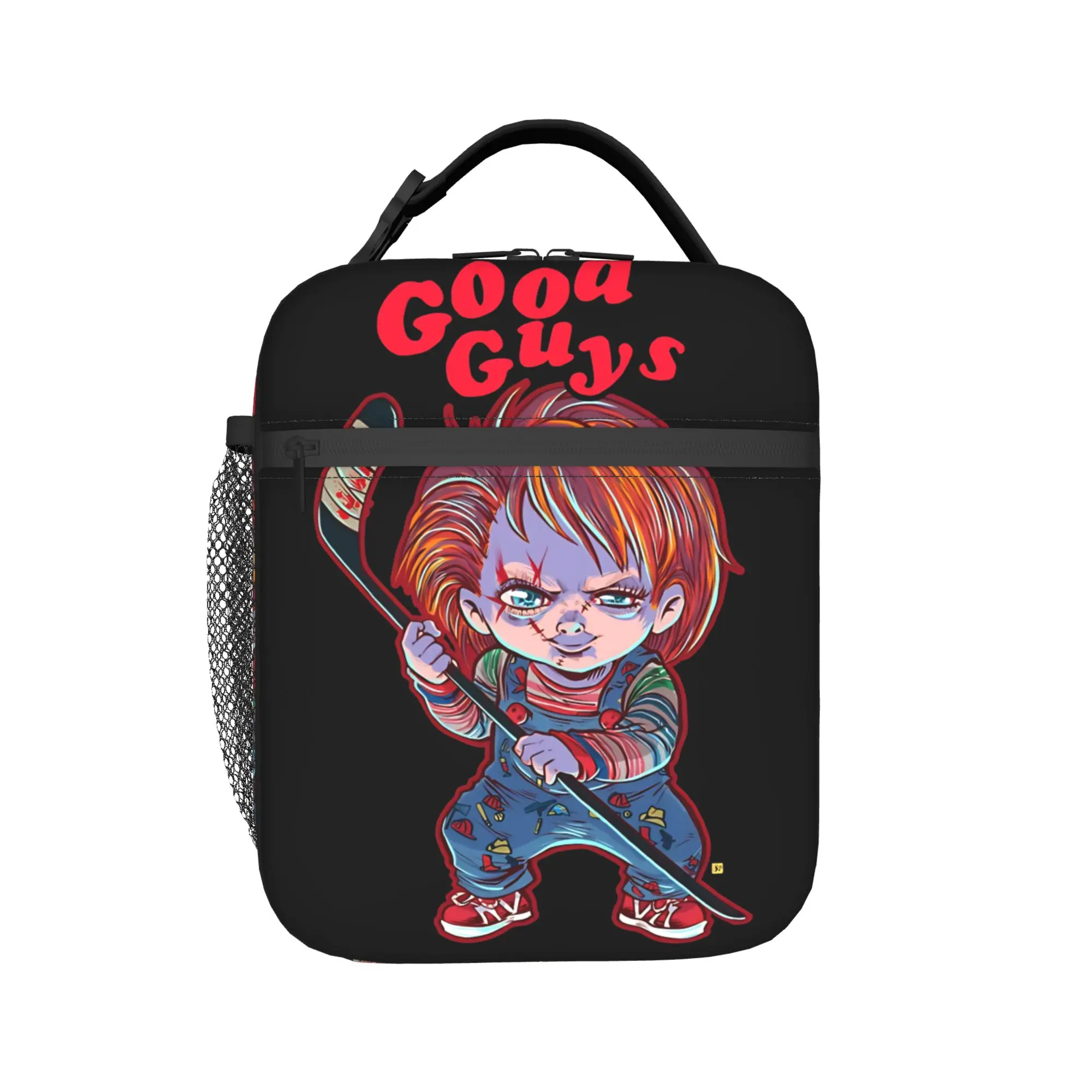 Фото Сумка для обеда Good Guys Child Doll Chucky Cowboy для женщин, дорожная сумка для обеда с принтом, водонепроницаемая сумка-тоут для отдыха, сумка для еды №3
