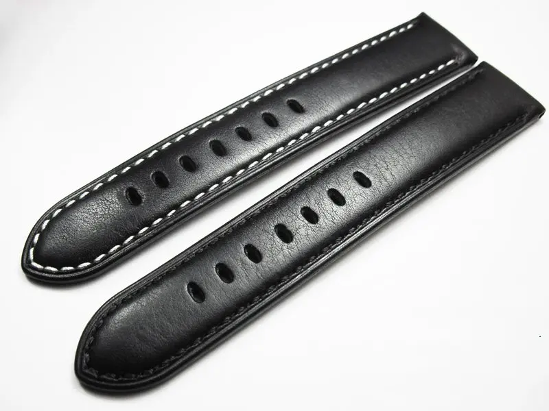 

Handmade Leather Watchband Watch Band Wrist Strap 20mm 21mm 22mm 24mm 26mm high quality Upscale Black Watch belt Quick Release
