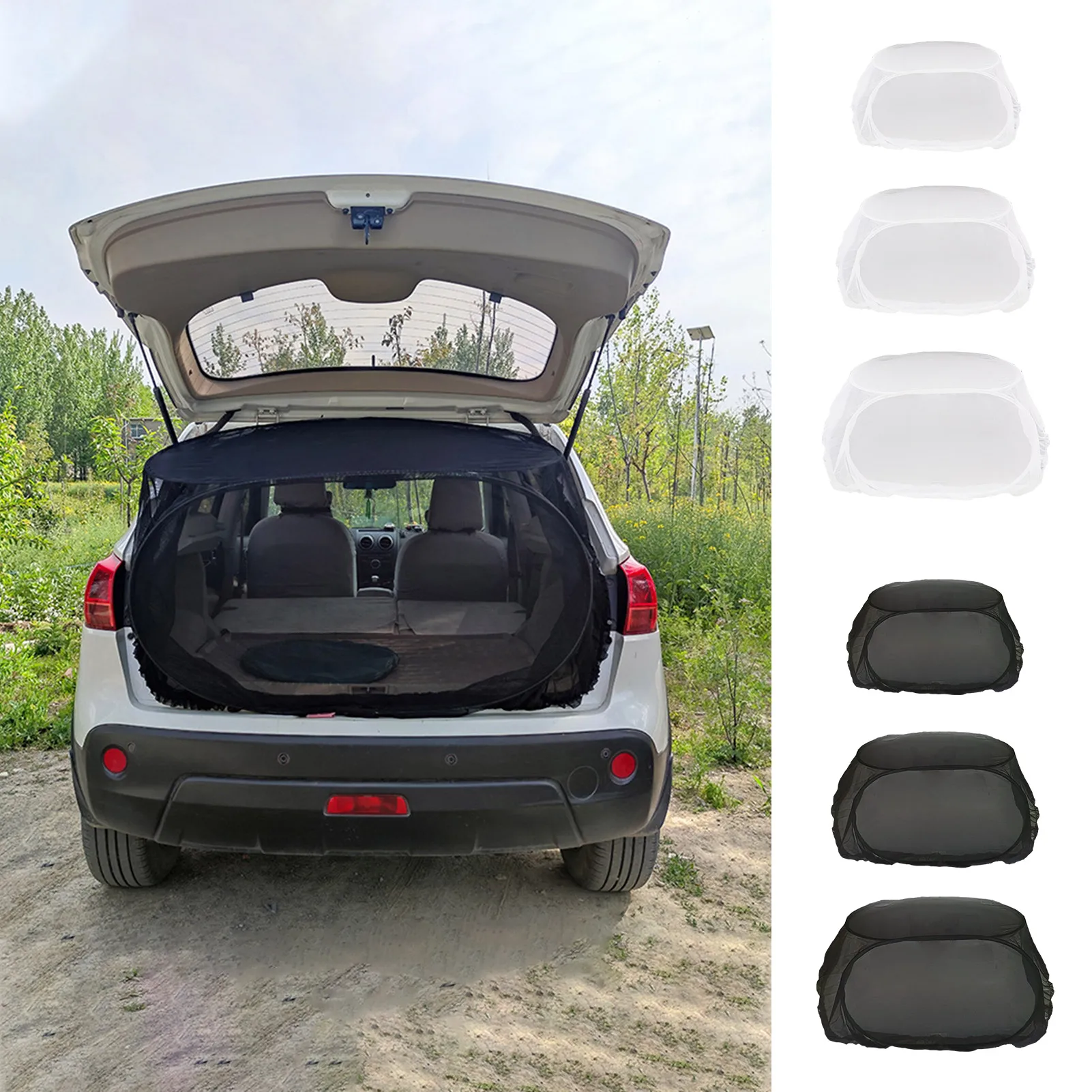 

3 Sizes Car Tailgate Mosquitoes Net SUV Tailgate Mosquitoes Nets Tailgate Mosquitoes Net For Car Camping Road Trip