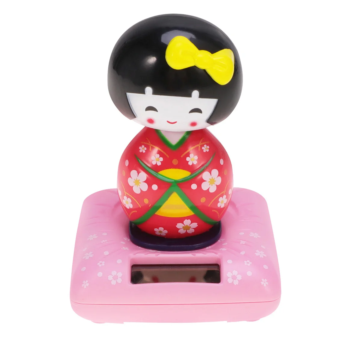 

Кукольный автомобиль на солнечной батарее, кимоно Kokeshi, качели, приборная панель, японские фигурки, миниатюрные куклы, танцующие голова гейши, вибрирующие украшения