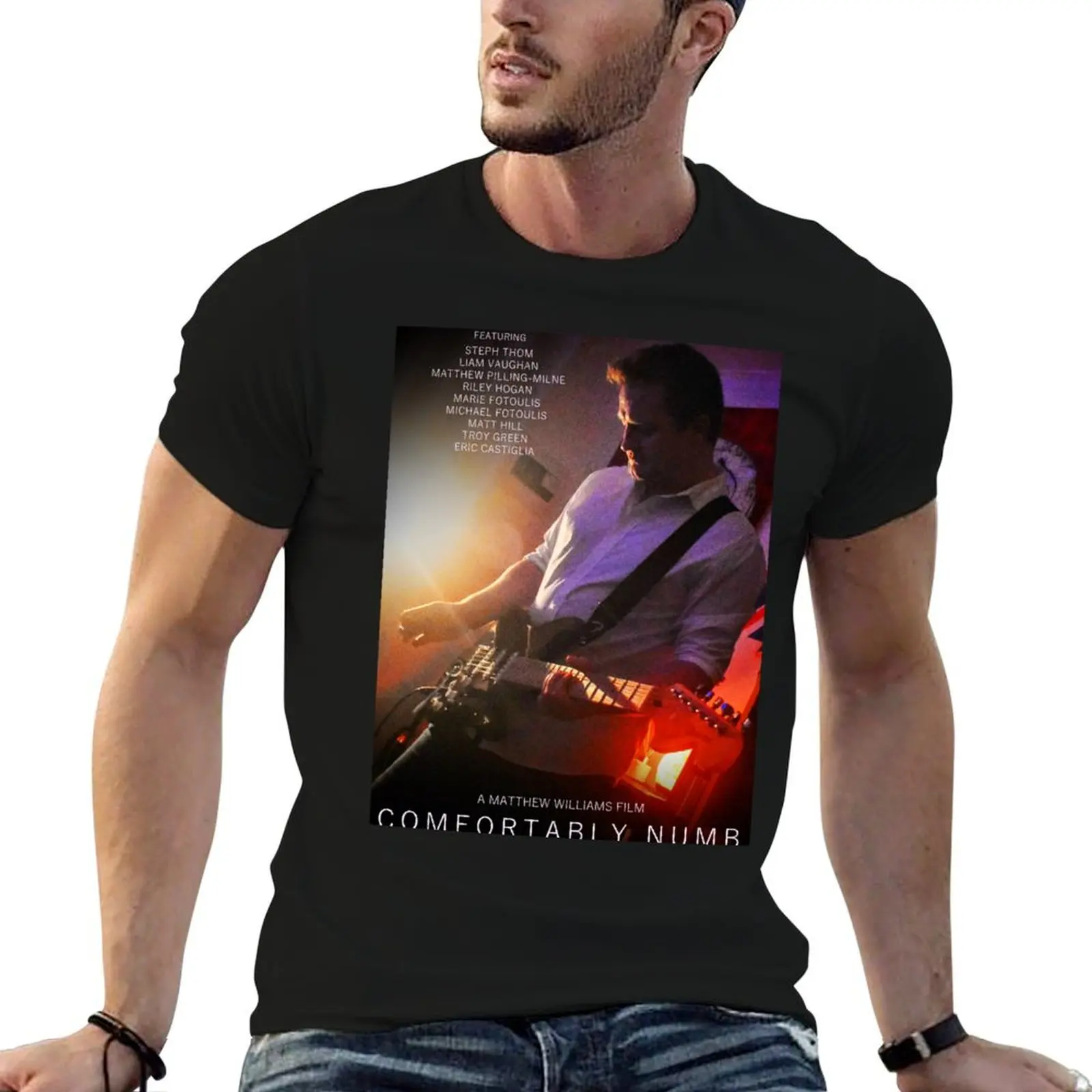 Фото Футболка Comfortably Numb Poster, персонализированная хлопковая футболка, набор футболок G Man для мужчин, футболка №1
