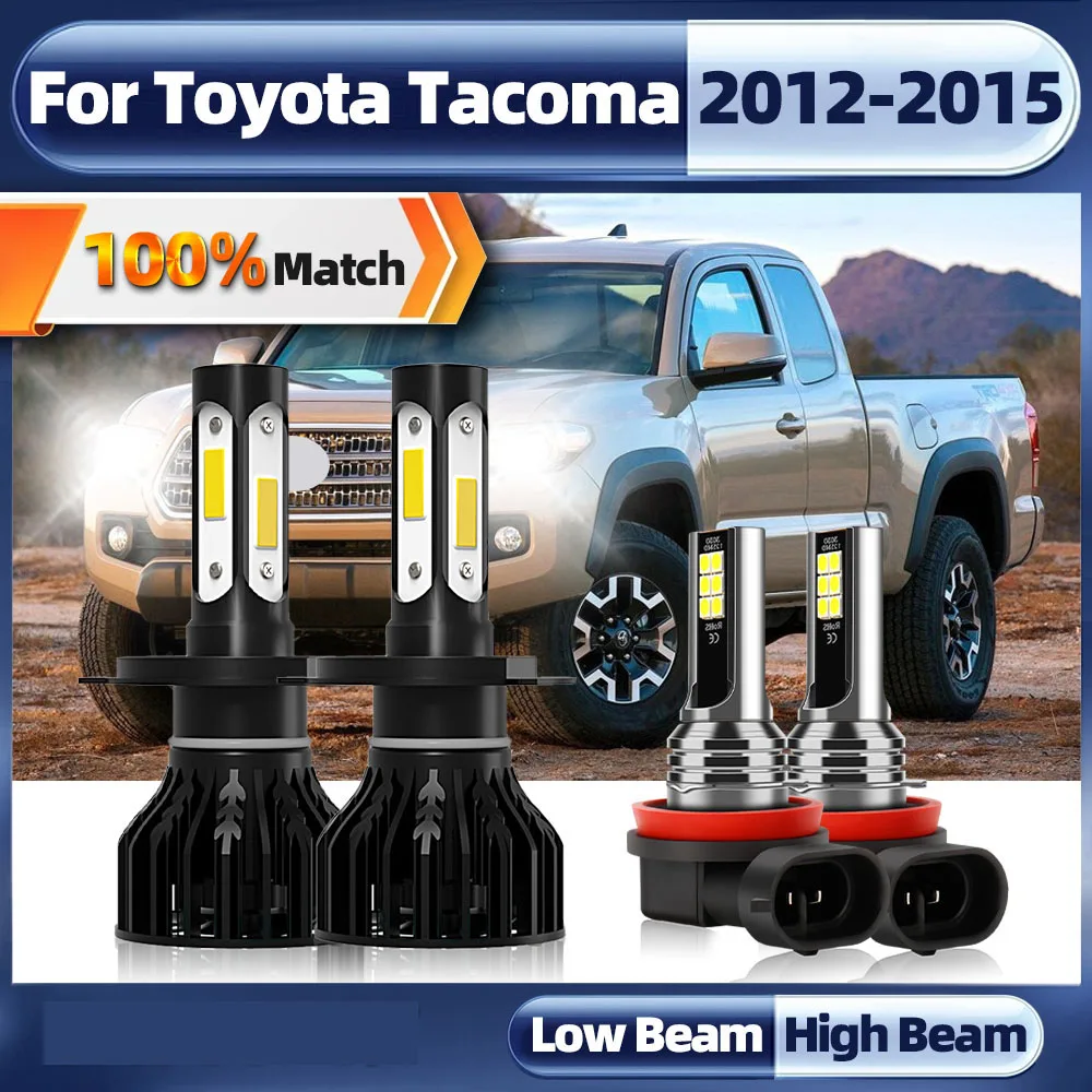 

Автомобильные фары H4 Canbus светодиодные лампы для автомобильных фар 12 в 6000K H11, противотуманные фары с чипом Turbo CSP для Toyota Tacoma 2012 2013 2014 2015