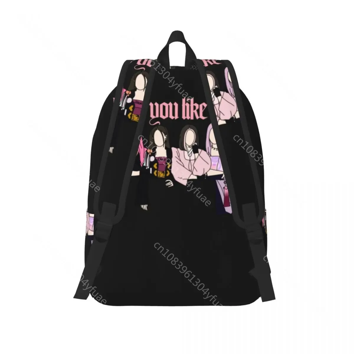 Модный черный рюкзак милые розовые Мультяшные рюкзаки женские уличные стильные