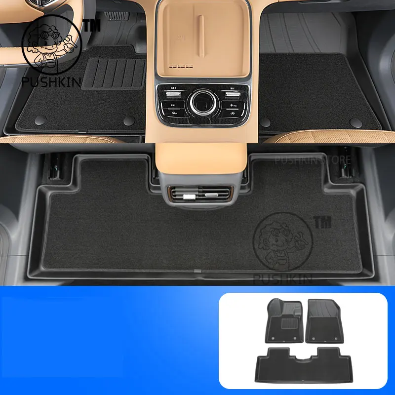 

Автомобильные коврики RHD с левым рулем для Geely EX5 EM-i Geely Starship 7 EMI 2025 2026 Коврики для багажника Водонепроницаемые нескользящие коврики для багажника Доступ к
