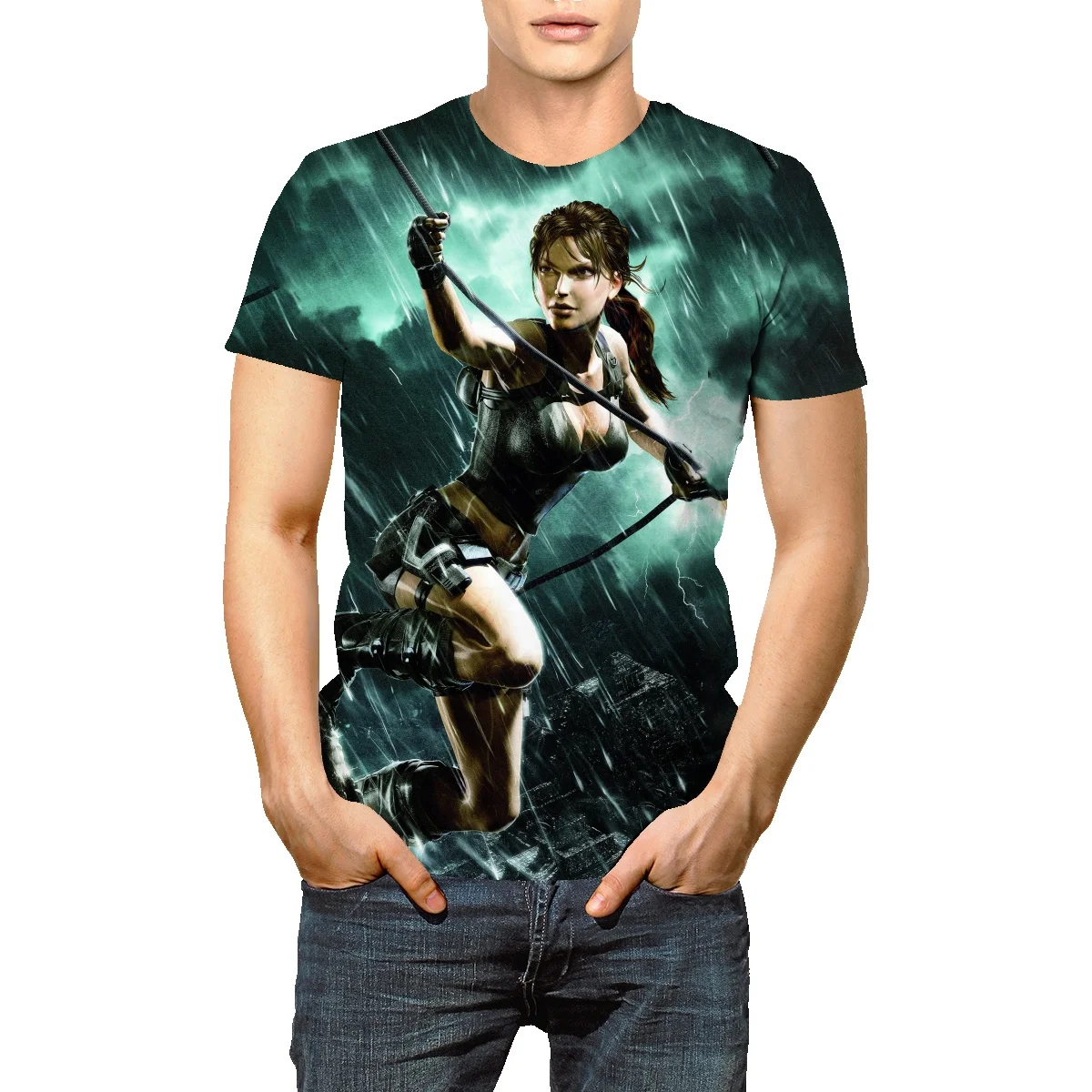 

Underworld movie American street t-shirt men's trend Harajuku lazy style hip-hop loose couple summer short sleeves