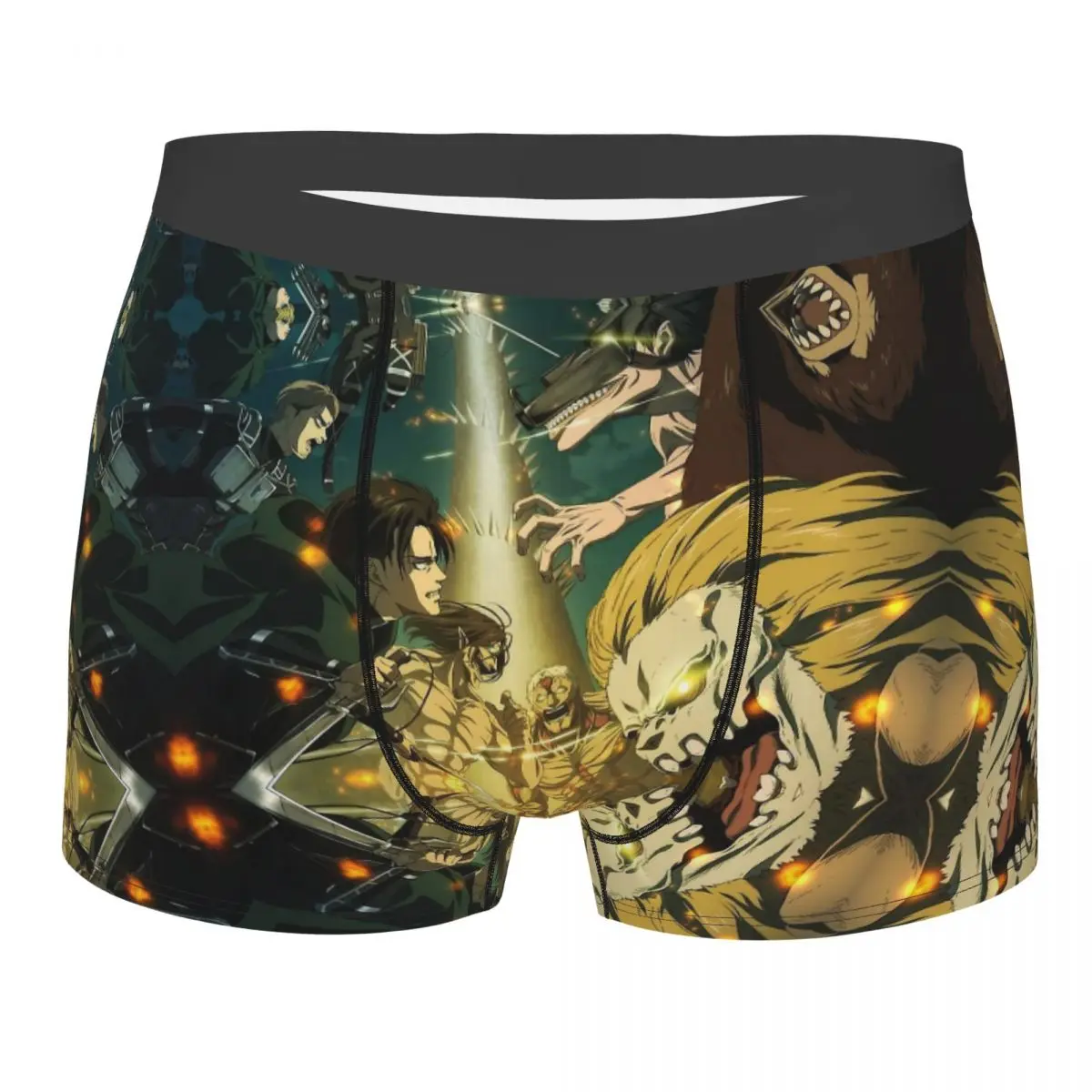 

The Warrirors Eren Anime Comic Attack on Titan Underpants Cotton Panties Male Underwear Print Shorts Boxer Briefs