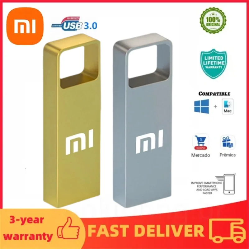 Металлический U-диск Xiaomi портативный флеш-накопитель 1 ТБ Высокоскоростной USB 3 0