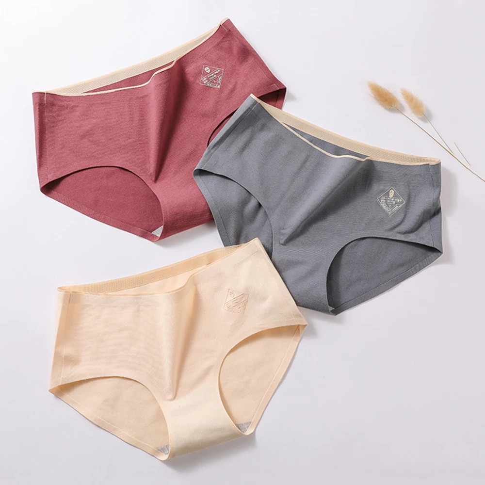 

4PCS/Set Women's Underwear Cotton Shorts Seamless Sexy Panties Underpants Solid Color Panty Intimates Women Lingerie Girl Briefs