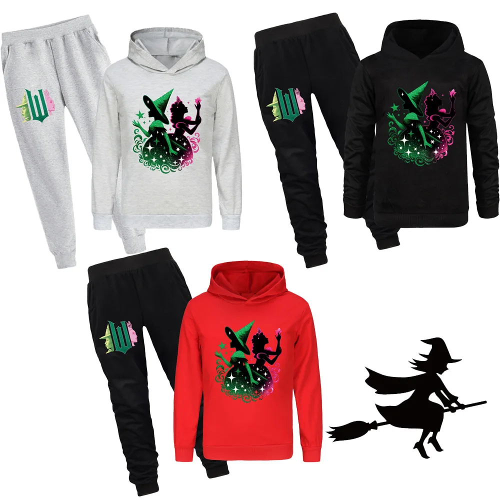 Детские костюмы Wickeds с горячим тиснением для маленьких девочек ведьма Эльфаба