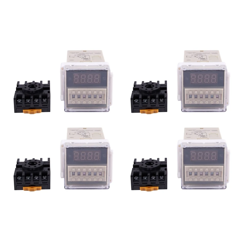 

4X AC 220V 5A Programmable Double Delay Relay Device Tool DH48S-S