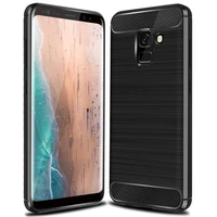 new carbon fiber case for samsung a8 plus 2018 case silicone anti knock back covers for galaxy a8 plus 2018 soft cases bumper