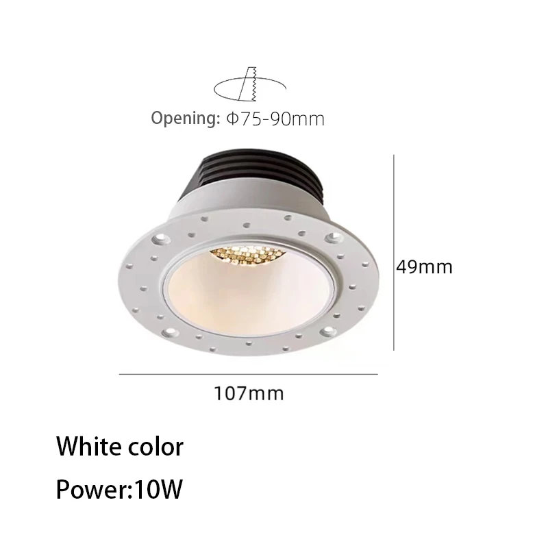 Светодиодный Бескаркасный прожектор BRGT, легкая в установке Встраиваемая потолочная лампа без рамки, домашний стиль для гостиной, галереи освещения анна князева химеры картинной галереи