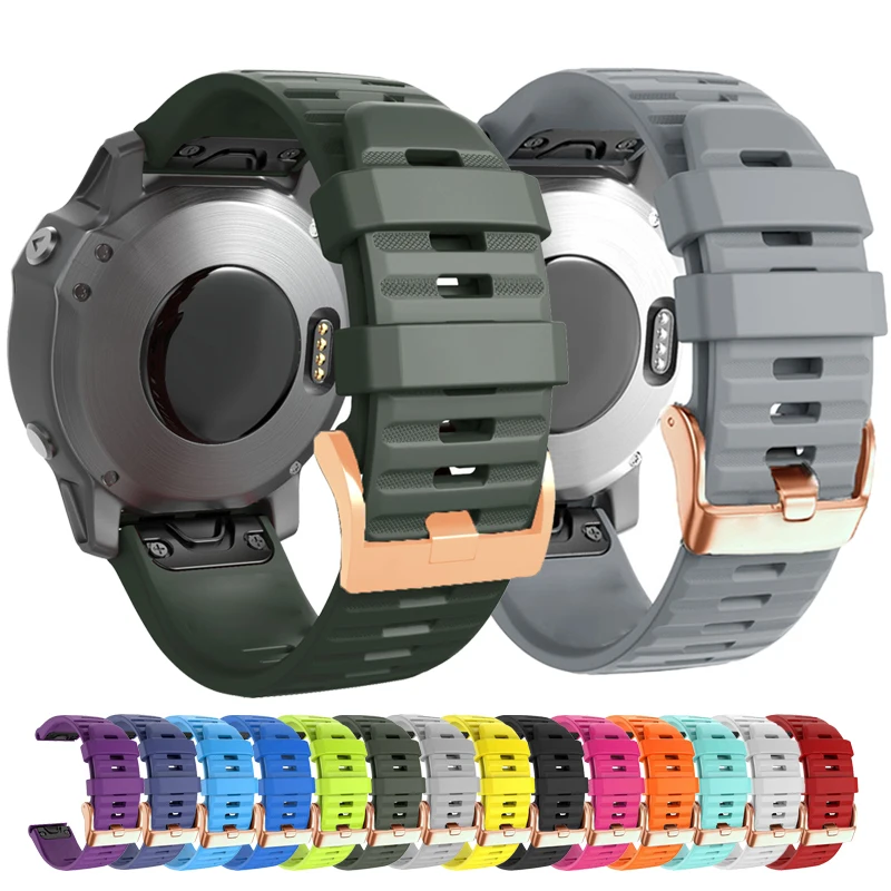 

20mm Watertight Watch Strap For Garmin Fenix 5S 6S 7S Plus Pro Instinct 2S Sapphire Soft Silicone Smartwatch Wrist Band Bracelet