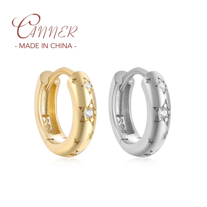

Женские серьги CANNER из серебра 925 пробы с пятиконечной звездой