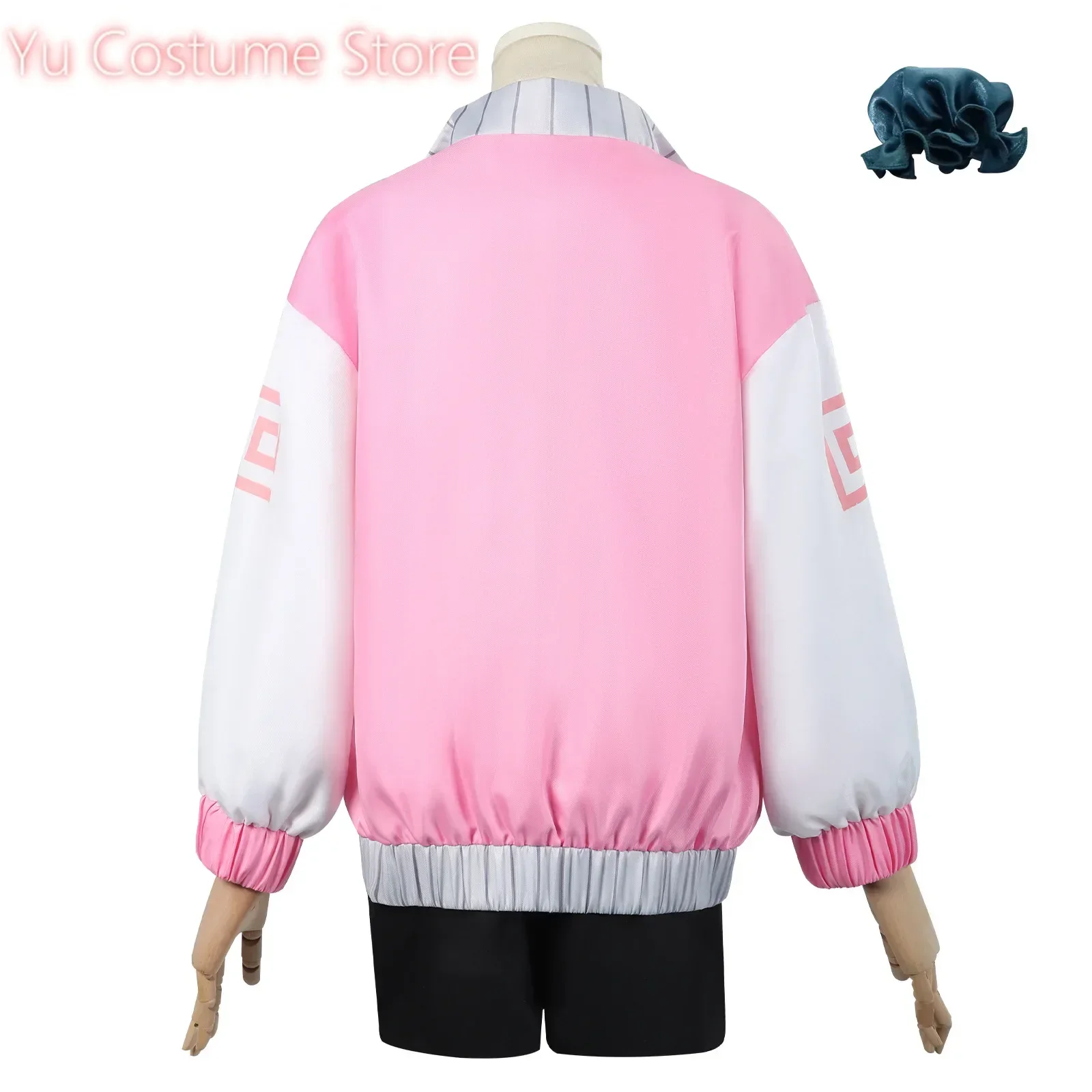 Yu Костюм Новый Аниме SAKAMOTO DAYS Lu Shaotang Косплей Розовое Пальто Топ Короткий Полный