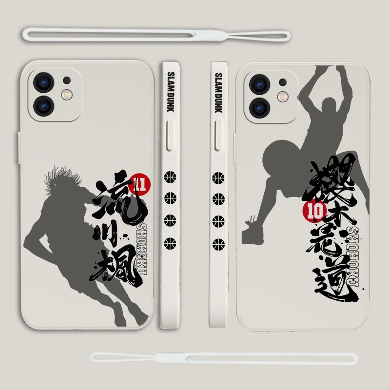 

Funny Anime Slam Dunk Phone Case For Samsung Galaxy S23 S22 S21 S20 Ultra FE S10 4G S9 S10E Note 20 9 Plus With Lanyard Cover