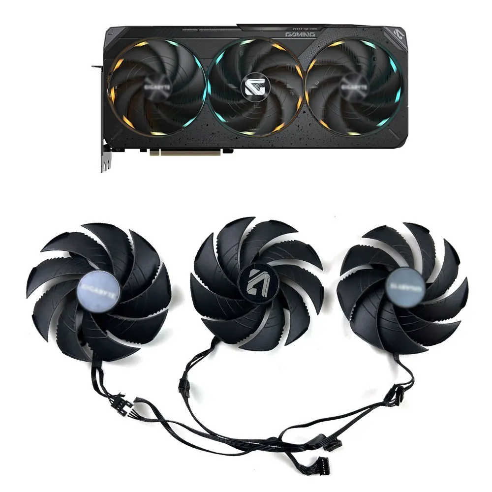 Фото Вентилятор для видеокарты 105 мм 0.65А PLD10020S12H для GIGABYTE RTX 5070 5080 5090 D Gaming OC №1