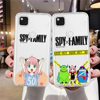 spy x family anime phone case for google pixel 6 pro 4a 5a 5g 4 3 3a 2 xl super quality soft tpu clear cover for pixel 6pro capa