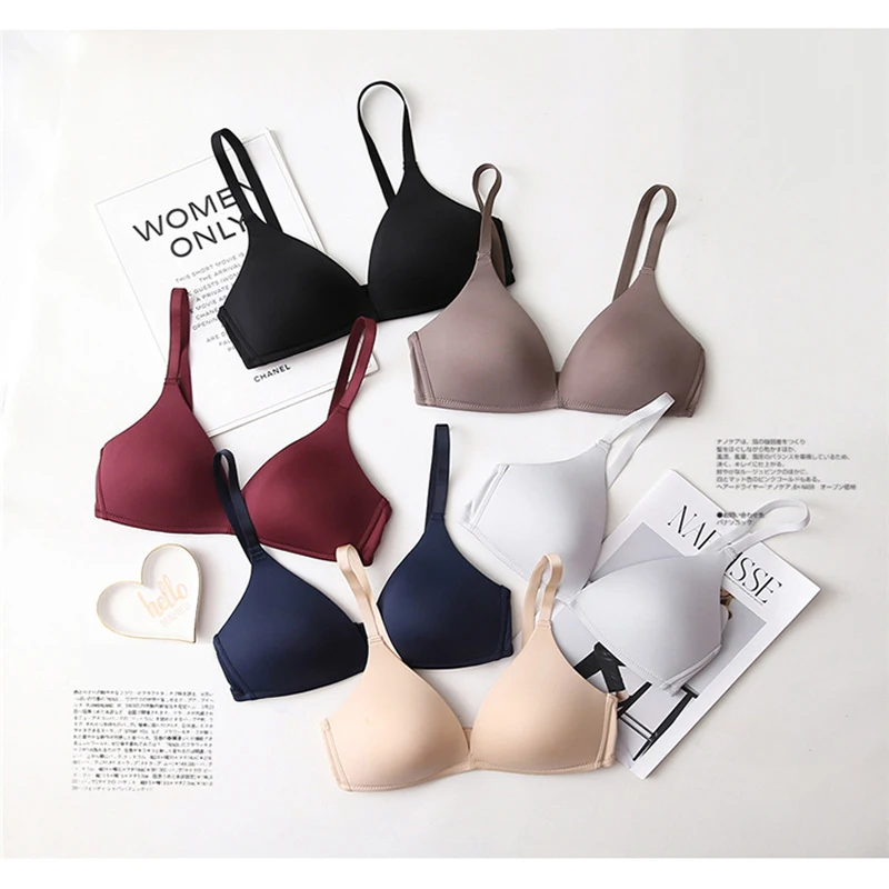 

Seamless Bras for Women Push Up Bras No Wire Brassiere A B Cup Underwear Sexy Bralette Three Quarters(3/4 Cup) Lingerie