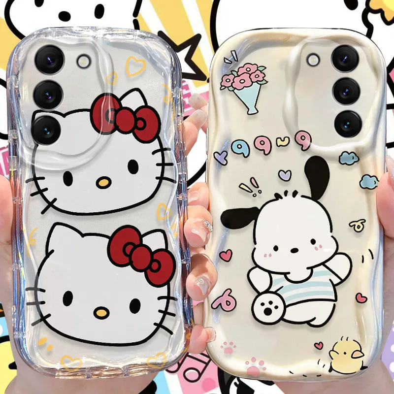 Чехол Sanrio Pochacco для Samsung Galaxy S24 S23 S22 S21 Ultra Plus S20 FE A73 A72 A71 A55 A54 5G A53 A52 A51 4G A50S A50 Cover