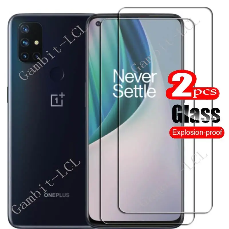 

2PCS FOR OnePlus Nord N10 6.49" Tempered Glass Protective ON One Plus NordN10 N 10 BE2025, BE2026 Screen Protector Film Cover