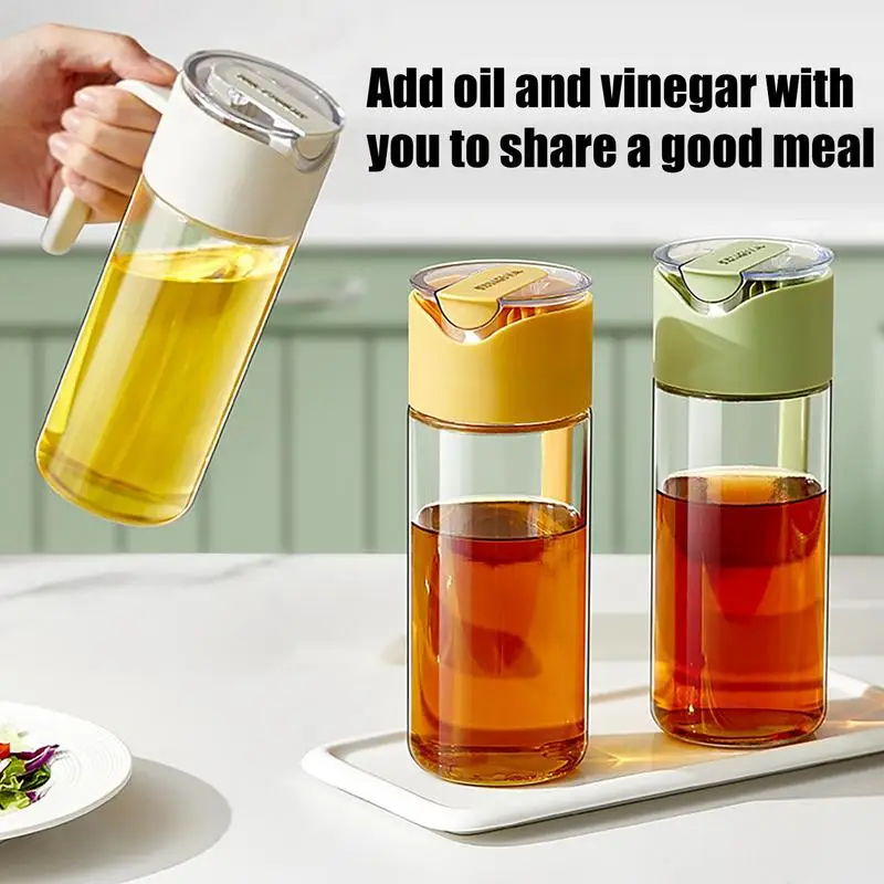 

Oil Dispenser Bottle For Kitchen Glass Oil Container Leak Proof Automatic Open & Close Oil Pot Olive Oil Dispenser Oil Bottle