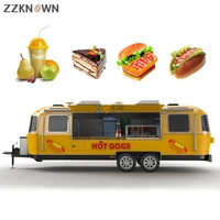 2022 hot selling airstream fast food tailer australian standard food trailer crepe for sale usa