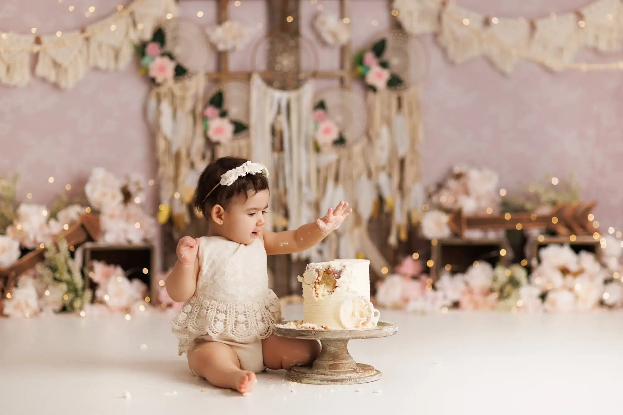 Wild One Dreamer Boho фон для фотосессии детский виниловый