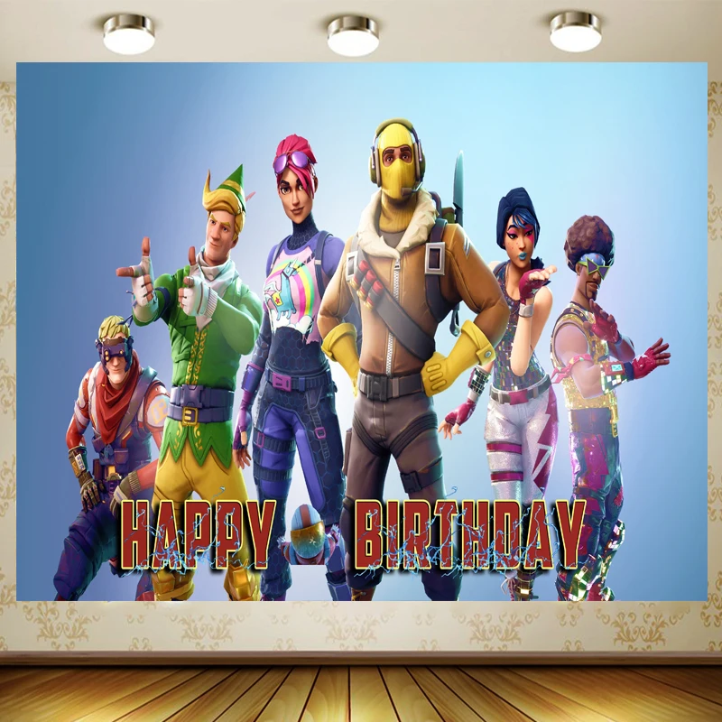 Fortnitee товары для дня рождения украшения индивидуальный игровой фон баннер