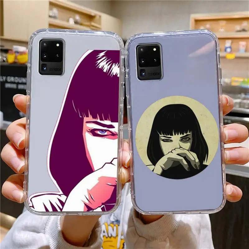 

PULP FICTION MOVIE POSTER Phone Case For Samsung Galaxy S10 S10e A70 Edge S22 S23 Plus Ultra Note10 Transparent Cove