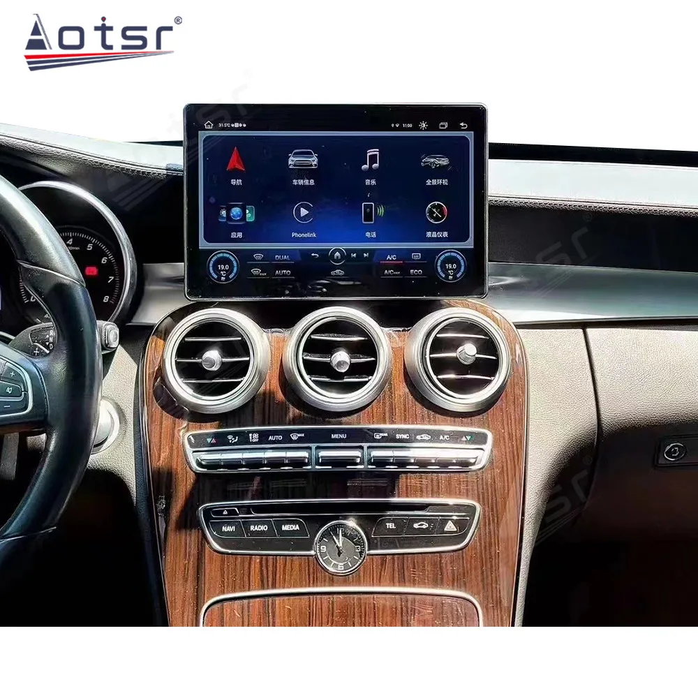 Android 12.0 Автомобильный радиоприемник для Mercedes Benz новый C-класс GLC Стерео