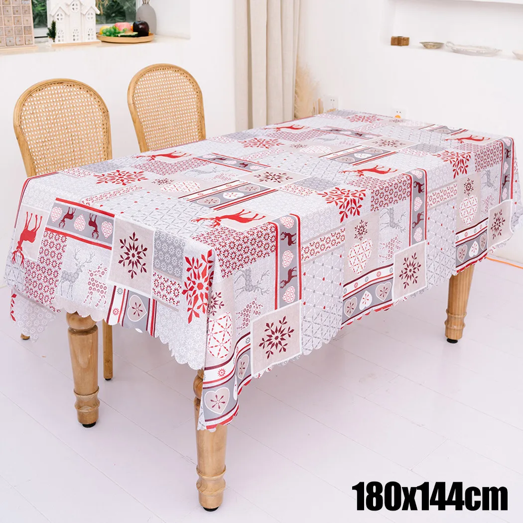 

New Year's Christmas Tablecloths Luxury Table Covers Moose Table Covers Wedding Decoration Tablecloths Family Mantel Mesa
