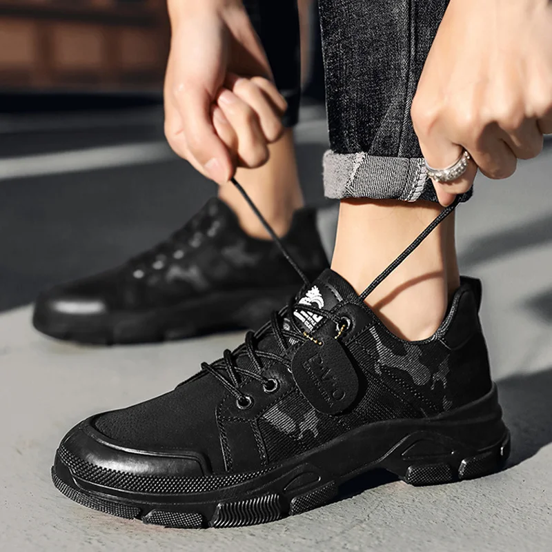 2022 Breathable Lace-up Casual Sneakers Fashion Trendy Camouflage Tooling Men's Shoes Low Top Comfortable Canvas Sports Shoes