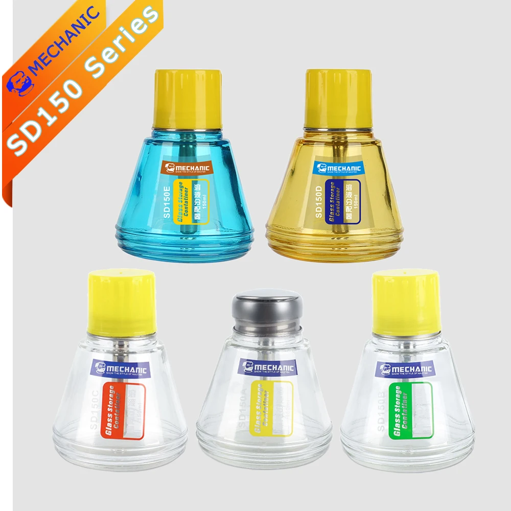 

Press Type Liquid Bottle MECHANIC SD150 Solution Dispenser Anti-Static Anti-Corrosion Light transmission Alcohol Bottle