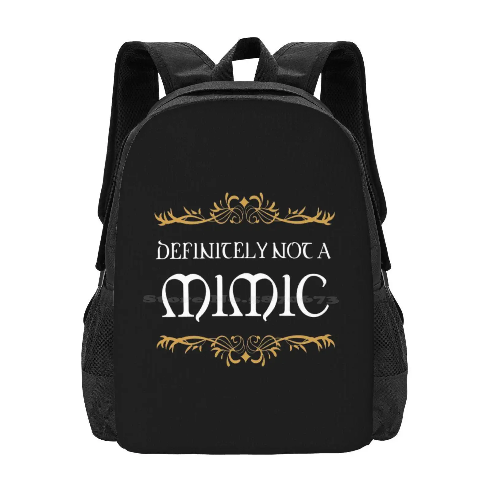 Definitely Not A Mimic Tabletop Rpg Addict Hot Sale Backpack Fashion Bags And Dragons Dnd D And D Dragons Pathfinder Eldritch