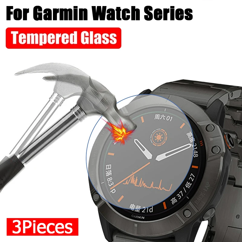 

HD Tempered Glass For Garmin Fenix 3 3HR 5 5S 5X Plus Screen Protector For Garmin Rorerunne 45 45S Smart watch Protective Film
