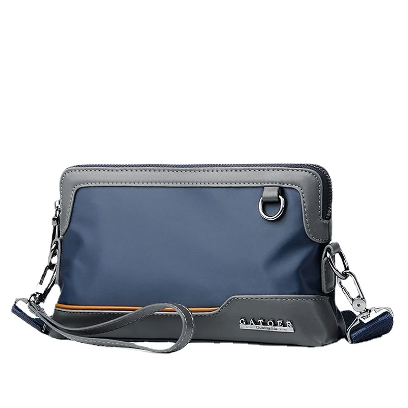 

New Male Shoulder Bag Retro Zipper Waterproof Oxford Cloth Solid Color Crossbody Bag Men Casual Short Trip Sport Bag bolsa сумка