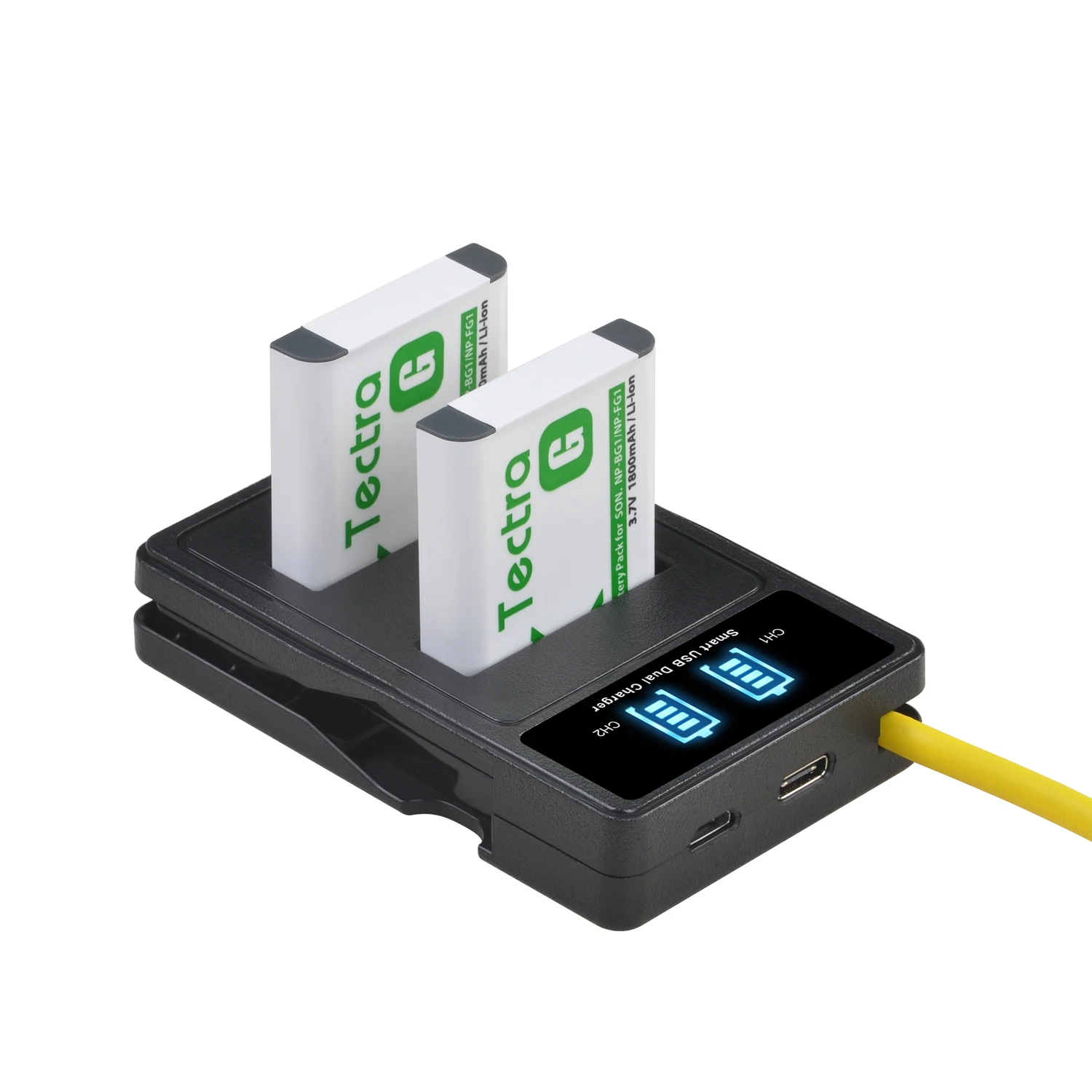 

1800mAh NP-BG1 NP-FG1 Battery + LED Dual Charger for Sony Cyber-Shot DSC-H7 H9 H10 H20 H50 H55 H70 H90 HX5V HX9V HX10V