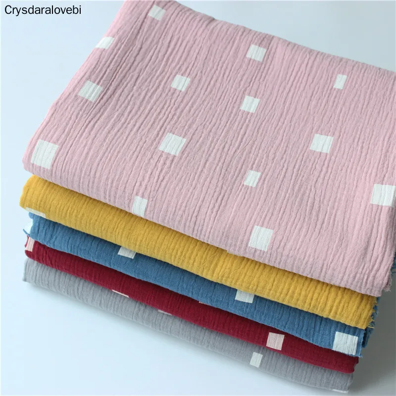 

200x135 см хлопковая Марля креп с принтом Двойная Текстура креп Ежик хлопковая ткань, сделай рубашку, нижнее белье, ткань