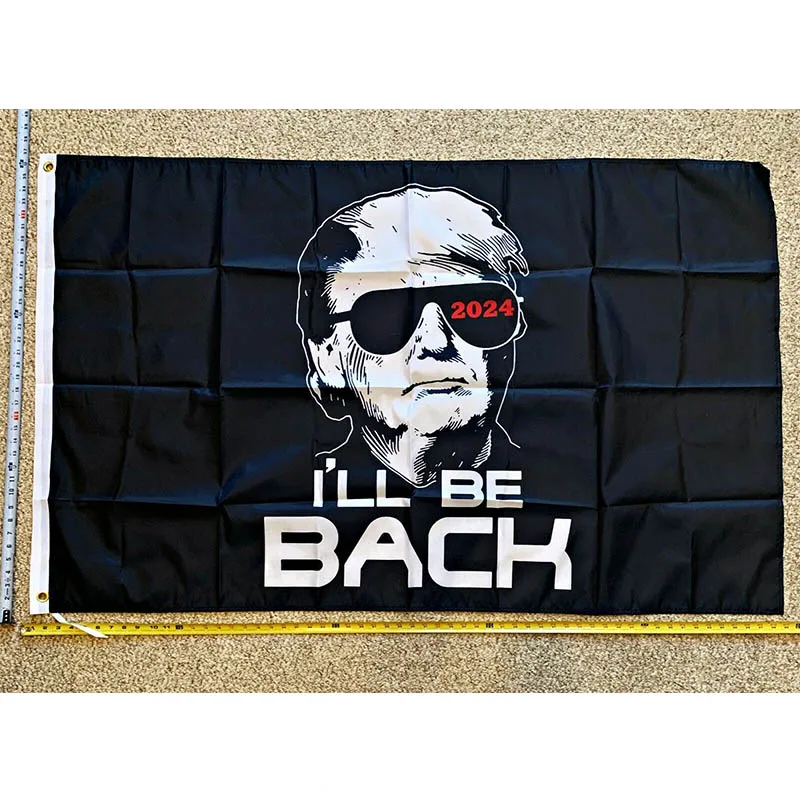 

Donald Trump Flags FREE SHIPPING I'll Be Back Flag Glasses Don Jr. USA 2024 Sign 3x5' Banner yhx0455