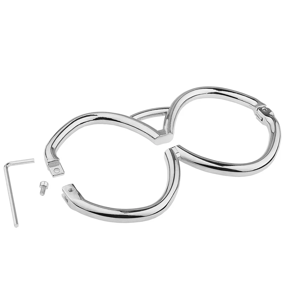 CamaTech Металлические наручники из нержавеющей стали, запястье, бондаж на лодыжку, браслет ОО-кольца, подчиненные блокируемые скобы для косплея, БДСМ, секс-игрушки