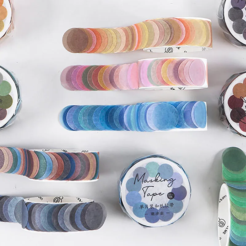 100 шт./лот красочные точки васи лента наклейки DIY альбом Скрапбукинг основные