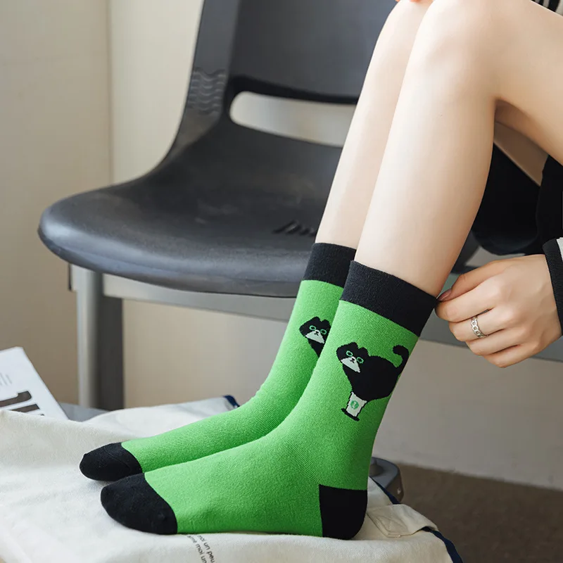 Lolita Skateboard Cotton Socks Women Cute Pattern Hip Hop Crew JK Socks Funny Novelty Animal Socks Cool Harajuku Designer Socks