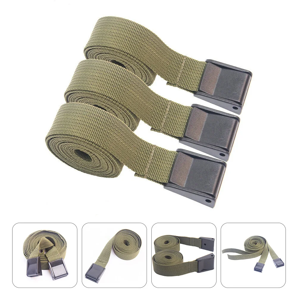 

3pcs Motorcycle Tie Down Belt Cargo Fastening Belt Luggage Fastening Belt Fastening Strap for Camping