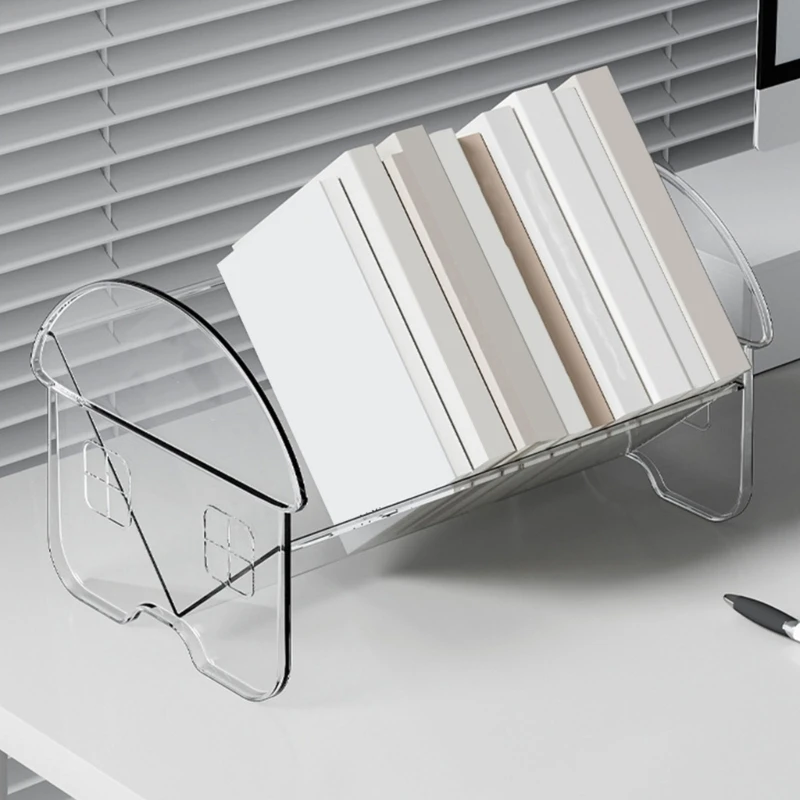 Пластиковая книжная полка настольный органайзер прозрачный держатель для