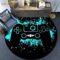round gamer controller area rugs non slip round floor mat door mats carpet for bedroom yoga mat