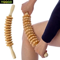 wood therapy roller massage tool handheld cellulite trigger point stick lymphatic drainage anti cellulite muscle release roller