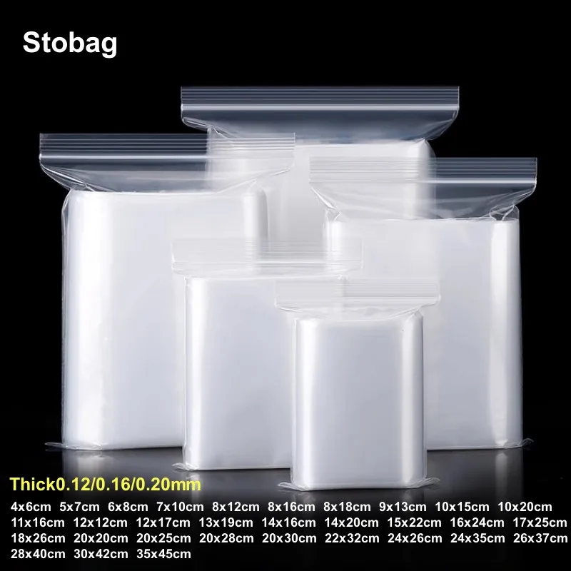 

StoBag прозрачные пакеты на молнии 100 шт
