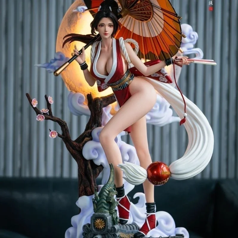 

62CM The King of Fighters Extra Large Anime Figure GK Mai Shiranui Sakura Action Figure Sexy Beauty Model Doll Toys for Kid Gift